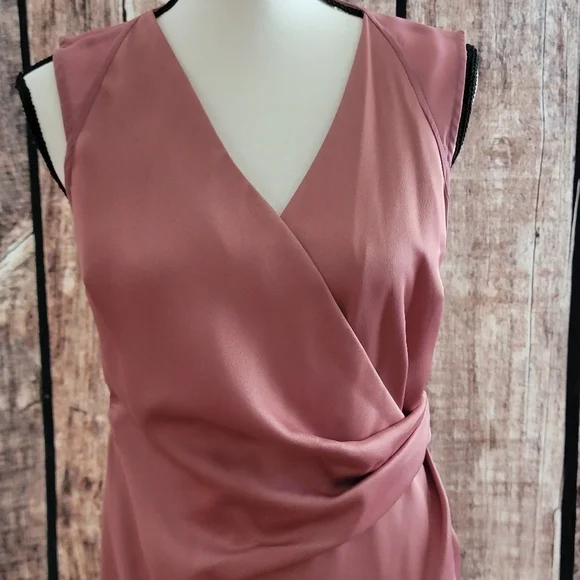 All Saints Dusty Rose Wrap Dress Size 8 - Picture 8 of 12